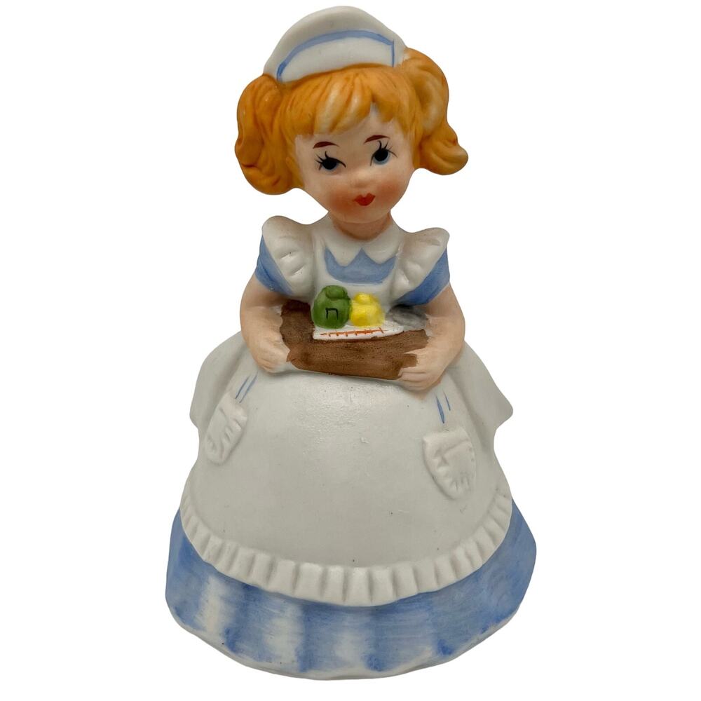 Vintage 1979 MSR Imports Porcelain Bell Blonde Nurse Collectible